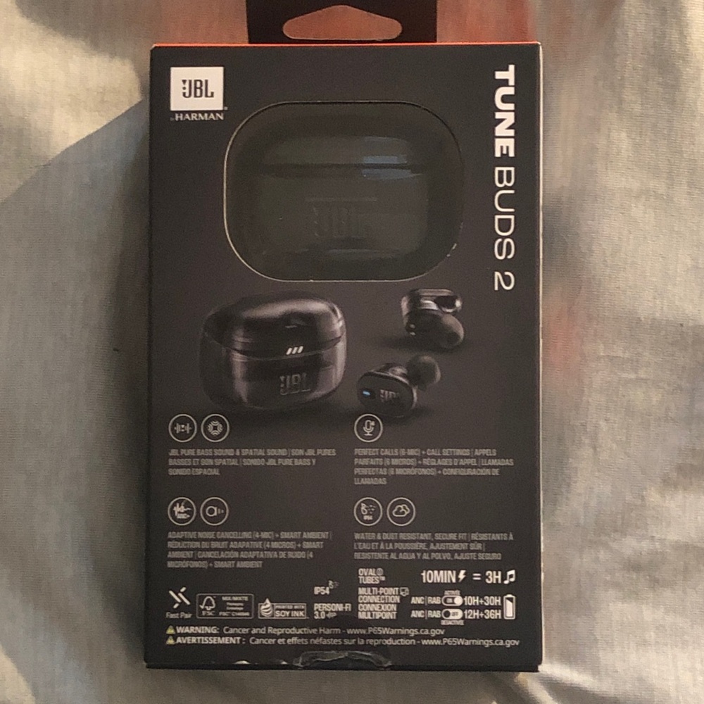 JBL Tune Buds 2 Black Wireless Earbuds